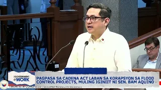 Pagpasa sa CADENA Act laban sa korapsyon sa flood control projects muling iginiit ni Sen. Bam Aquino