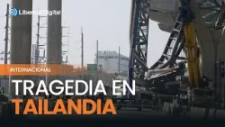 Accidente en Tailandia: una grúa colapsa y deja dos fallecidos