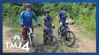 Bombing down new mountain biking trails in Sheboygan