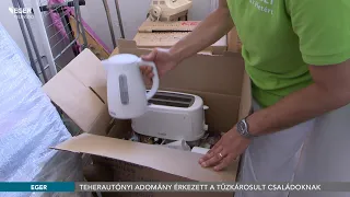 Teherautónyi adomány érkezett a tűzkárosult családoknak - 2026.07.31.