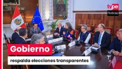 Presidente se reúne con misión de la Unión Europea por elecciones transparentes