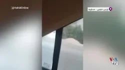 شعله‌های آتش‌ پس از وقوع حمله به تأسیسات گازی پارس جنوبی در عسلویه - چهارشنبه ۲۷ اسفند