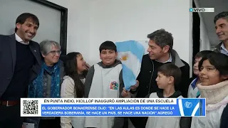 KICILLOF INAUGURATES SCHOOL EXPANSION IN PUNTA INDIO