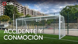 Un arco de fútbol CAYÓ sobre un niño de 12 años en el CLUB LANÚS