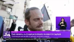 Ilan Laufer şi gemenii săi de 5 ani au fost loviți de o mașină când traversau strada pe trotinetă