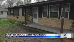 Семья осталась без крова после того, как внедорожник врезался в дом в Ковингтоне.