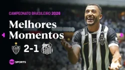 GALO VIRA COM GOLAÇO DE BICICLETA NOS ACRÉSCIMOS E "APAGA" GOL DE GABIGOL | ATLÉTICO-MG 2X1 SANTOS
