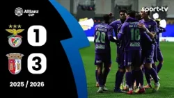 Resumo: Benfica 1-3 Braga - Taça da Liga | sport tv Resumo: Benfica 1-3 Braga - Taça da Liga | sport tv