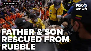 Father, son rescued from rubble after two earthquakes rock Venezuela