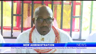 Chief George Ekhator, Obasogie Of Benin, Assumes Duty In Ikpako Community As Oba Of Benin Rep.