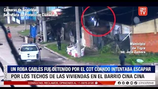 Man arrested in Troncos del Talar while escaping across rooftops after stealing cables