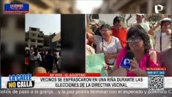 Caos en El Agustino: riña entre vecinos durante votación vecinal