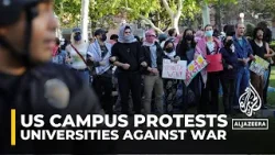 Pro-Palestinian protests spread at US universities