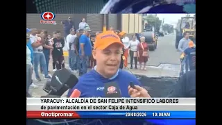 Yaracuy: San Felipe Mayor's Office intensifies paving efforts in the Caja de Agua sector
