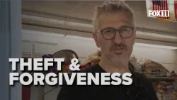 Попалось на камеру: мама извиняется после того, как сын украл чаевые из банки в киоске с хот-догами.