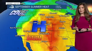 Few evening storms along the Front Range; hot and dry end the week