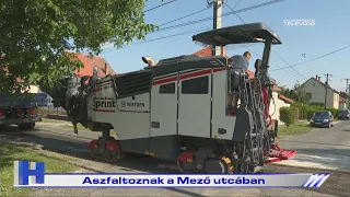 Aszfaltoznak a Mező utcában – ZTV Híradó 2026-07-21