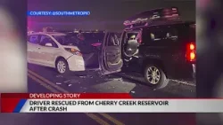 Driver runs from crash into Cherry Creek Reservoir