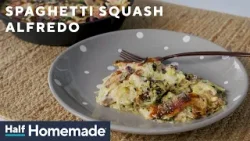 Spaghetti Squash Alfredo | Half Homemade Spaghetti Squash Alfredo | Half Homemade