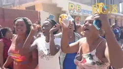 Manifestasyon machann ki te gen machandiz boule nan mache Clugny Okap yo mande dedomajman.