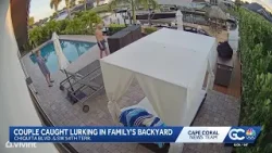 Couple caught on camera lurking in Cape Coral family's backyard