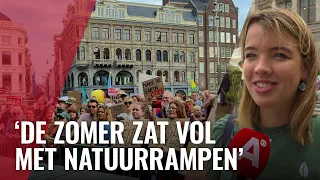 Tienduizenden demonstranten lopen klimaatmars