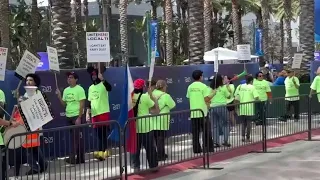 Disneyland hotel workers protest over fair wages