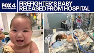 Firefighter's baby returns home after health scare