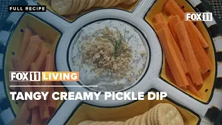 Recipe for Tangy Creamy Pickle Dip; Spice up your gameday dip with FOX 11 Living