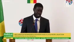 BASSIROU DIOMAYE FAYE S'EXPRIME A LA SUITE DE L’ELECTION PRESIDENTIELLE AU SENEGAL