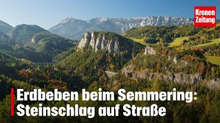 Earthquake near Semmering: Rockfall on road | krone.tv NEWS