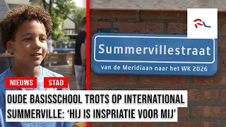 This is the old elementary school of the new Dutch national team star Crysencio Summerville, kids...