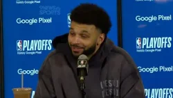 Jamal Murray speaks to media after hitting game-winning shot in playoff game vs. Los Angeles Lakers