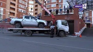 Что произошло. 18.09.26. В Сургуте пикап переехал велосипедиста, мальчик в больнице