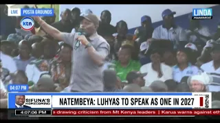 "Pesa ikikuja, mkule. Sisi ni maskini. Kuleni pesa." Natembeya tells Linda mwananchi crowd