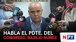 Habla el Pdte. del Congreso, Basilio Núñez