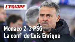 Monaco 2-3 PSG - La conf' de Luis Enrique : "Dembélé a reçu un coup"