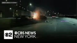 Video shows aftermath of fiery wrong-way crash on Henry Hudson Parkway