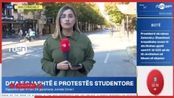 Dita e gjashtë e protestës studentore - Raporton nga Rruga e Durrësit për RTSH 24 Jonida Omeri