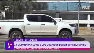 Pasajeros de San Lorenzo reclaman paradas dignas y mejoras en las calles