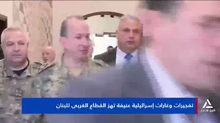 تفجيرات وغارات إسرائيلية عنيفة تهز القطاع الغربى للبنان