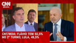 Flávio e Lula estão tecnicamente empatados no 2° turno, aponta pesquisa | CNN 360°