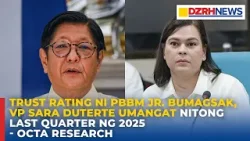 Рейтинг доверия PBBM падает, а рейтинг вице-президента Сары Дутерте растет в последнем квартале 2...
