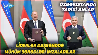 Daşkənddə Azərbaycan-Özbəkistan sənədlərinin imzalanması və mübadiləsi mərasimi olub