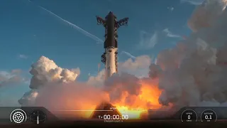 SpaceX starship rocket launches into orbit