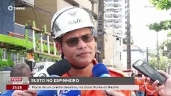Susto no Espinheiro: parte de prédio residencial desaba no Recife | #NovaGeral