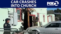 Car plows through SF church, several injured