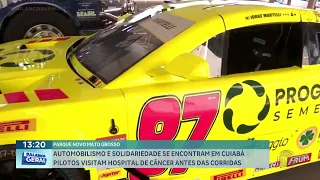 Motorsports in Cuiabá: Drivers visit Cancer Hospital before the races