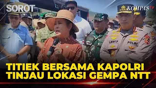 Ketua Komisi IV DPR Titiek Soeharto Bersama Kapolri Kunjungi Pengungsi Terdampak Gempa NTT