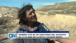 Hombre vive en un santuario del Gauchito Gil a la vera de la Ruta 3 acceso norte